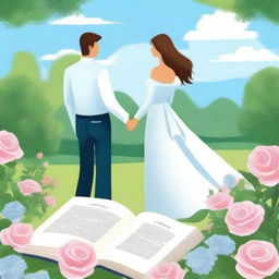 Create a book cover for a novel titled 'Contract Marriage'