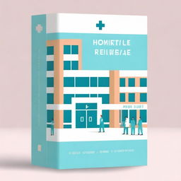 Create a book cover featuring a modern hospital scene