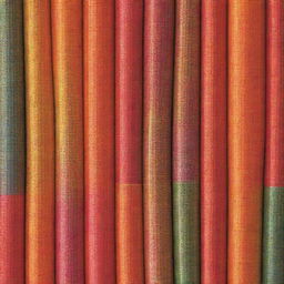 A striking weft design pattern formed by a canister in vibrant, fluorescent colors.