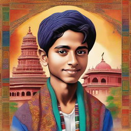 A portrait of an Indian teen, capturing the essence of youth and cultural heritage