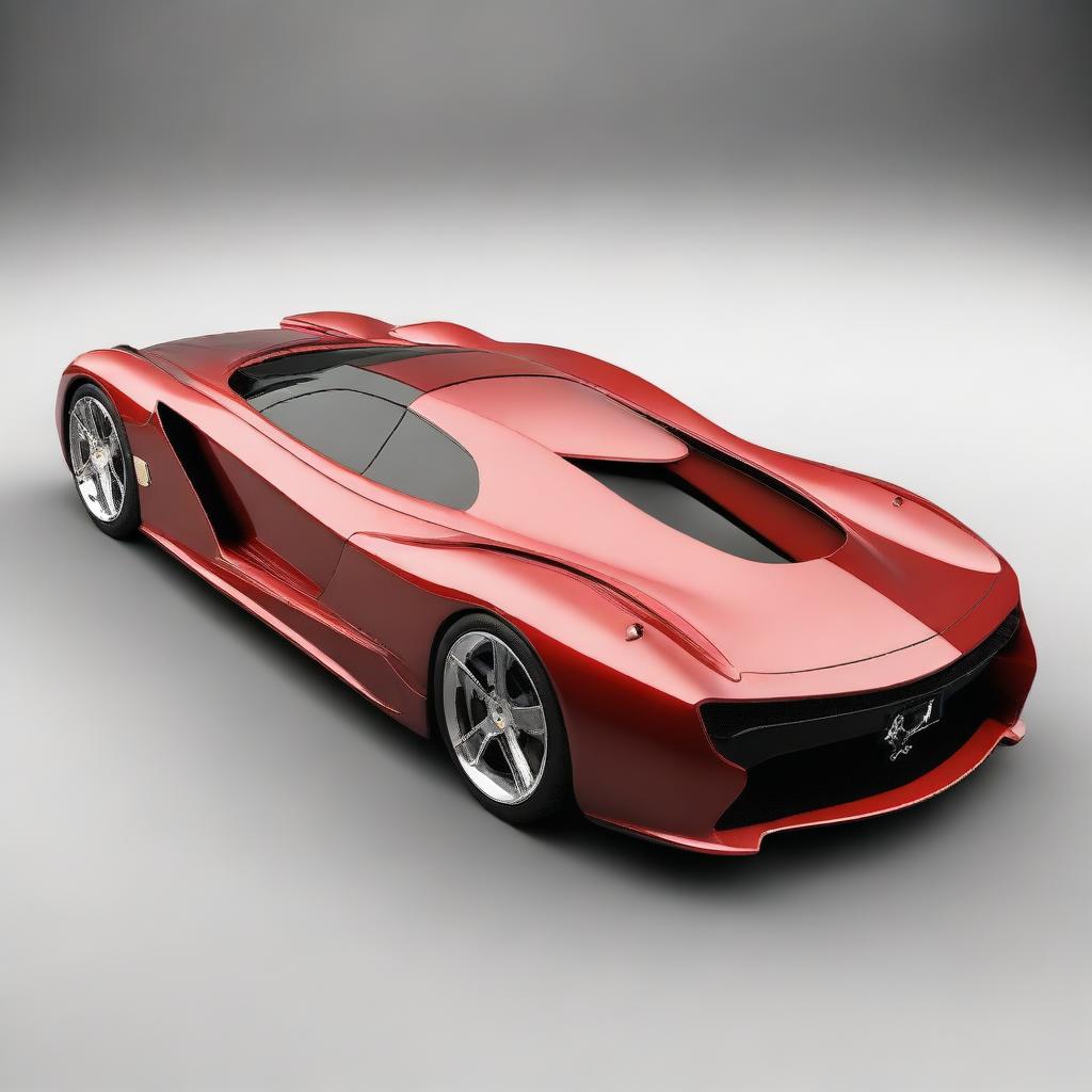 Create a custom supercar that is a fusion of a 1933 Chevrolet Coupe and a Ferrari F50