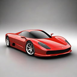 Create a custom supercar that is a fusion of a 1933 Chevrolet Coupe and a Ferrari F50