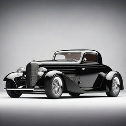 Create a custom supercar that is a fusion of a 1932 Chevrolet Coupe and a McLaren