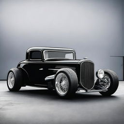 Create a custom supercar that is a fusion of a 1932 Chevrolet Coupe and a McLaren