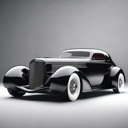 Design a custom supercar that merges the classic design of a 1932 Buick Victoria with the modern, high-performance features of a McLaren