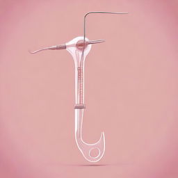 A clear and detailed illustration of an intrauterine device (IUD)