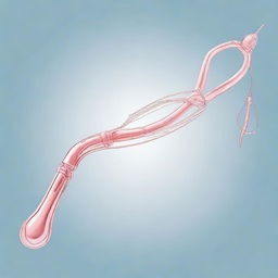 A clear and detailed illustration of an intrauterine device (IUD)