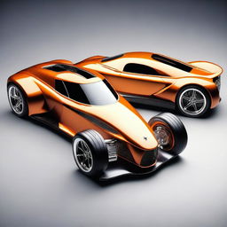 Create a custom hypercar that is a fusion of a 1932 Chevrolet Coupe and a McLaren hypercar, with no bumper, no rear fenders, and tall big tires