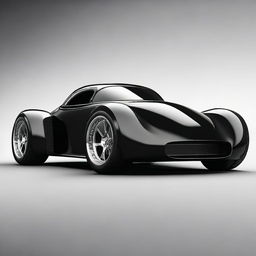 Create a custom hypercar that is a fusion of a 1932 Chevrolet Coupe and a McLaren hypercar, with no bumper, no rear fenders, and tall big tires