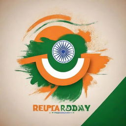 A poster for Republic Day of India. The design should be patriotic, showcasing elements like the Indian flag, Ashoka Chakra, and diverse culture of India. There should also be a phrase saying 'Happy Republic Day'.