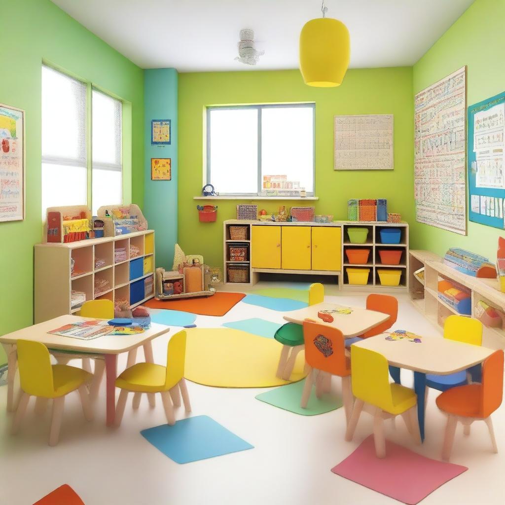 A detailed layout design of a nursery class