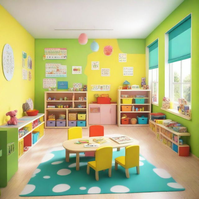 A detailed layout design of a nursery class