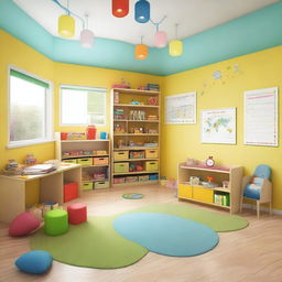 A detailed layout design of a nursery class