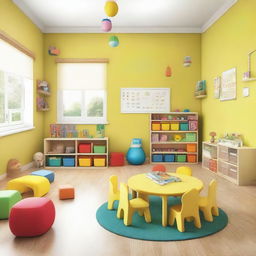 A detailed layout design of a nursery class