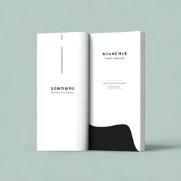 Create a minimalistic book cover design for the jacket of books in publication