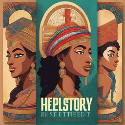 Design a book cover for a book titled 'Herstory Resurrected: Forgotten Stories of Ancient Women'