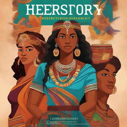 Create a book cover for a book titled 'Herstory Resurrected: Forgotten Stories of Ancient Women'