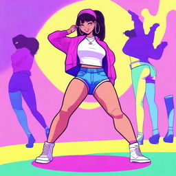 Create an image of a character twerking