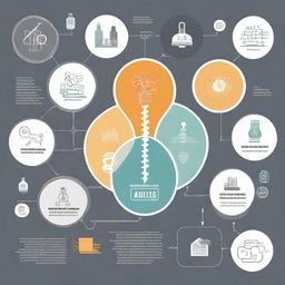 Create an image that represents the opportunities and challenges of entrepreneurship and innovation for university students in the field of science and technology services