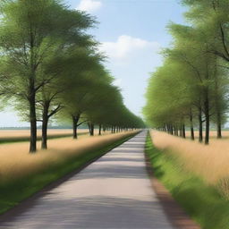 Create an image of a small road