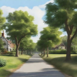 Create an image of a small road