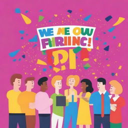 A colorful and engaging image with the text 'We are hiring, but not you' in bold letters