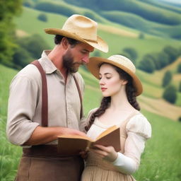 In a historical romance setting, a period farmer recounts a love story that led her to leave her noble status and become a writer