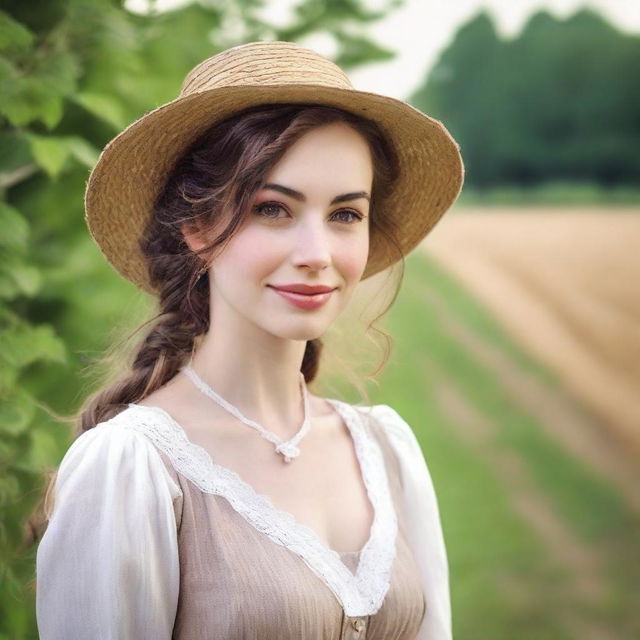 In a historical romance setting, a period farmer recounts a love story that led her to leave her noble status and become a writer