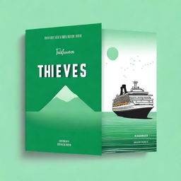 Design a book cover for 'Thieves' Gambit' by Kayvion Lewis using mainly the color green with a modern style font