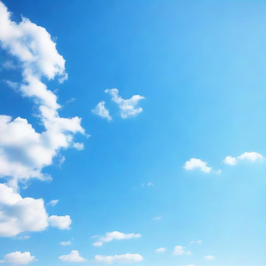 A clear blue sky with no clouds, featuring a bright and vibrant blue color