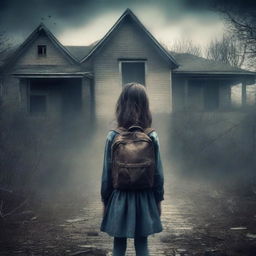 Create a book cover for a story about a girl who escapes an asylum with amnesia