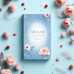 A book cover with a frost background and a small flame background