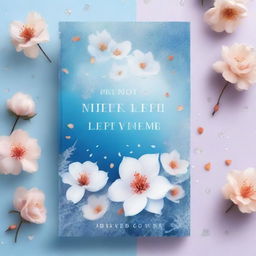 A book cover with a frost background and a small flame background