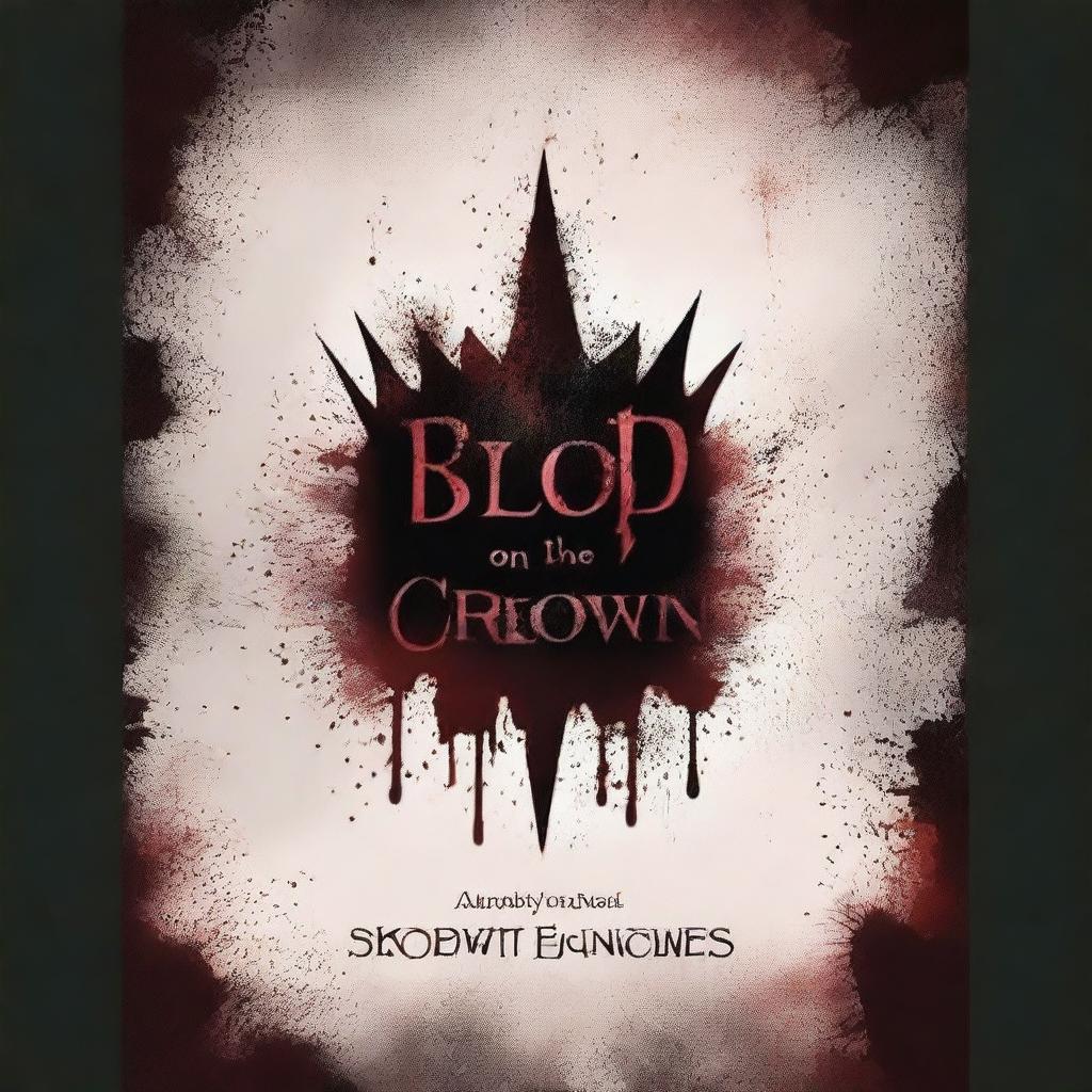 A dark and ominous book cover titled 'Blood On The Cursed Crown'