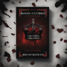 A dark and ominous book cover titled 'Blood On The Cursed Crown'