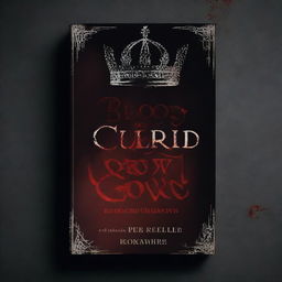 A dark and ominous book cover titled 'Blood On The Cursed Crown'