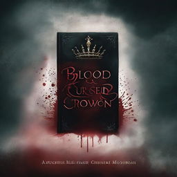 A dark and ominous book cover titled 'Blood On The Cursed Crown'