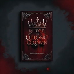 A dark and ominous book cover titled 'Blood On The Cursed Crown'