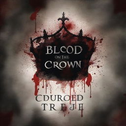 A dark and ominous book cover titled 'Blood On The Cursed Crown'