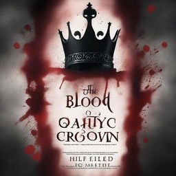 A dark and ominous book cover titled 'Blood On The Cursed Crown'