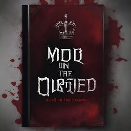 A dark and ominous book cover titled 'Blood On The Cursed Crown'