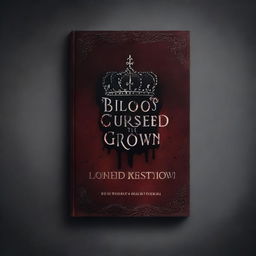 A dark and ominous book cover titled 'Blood On The Cursed Crown'