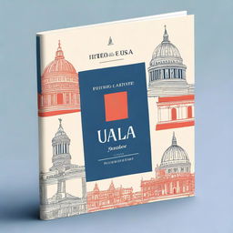 Create a captivating book cover that features iconic landmarks and cultural elements from Italy, Spain, France, and Norway