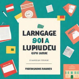 Create a book cover for the title 'Language Mastery on a Budget'