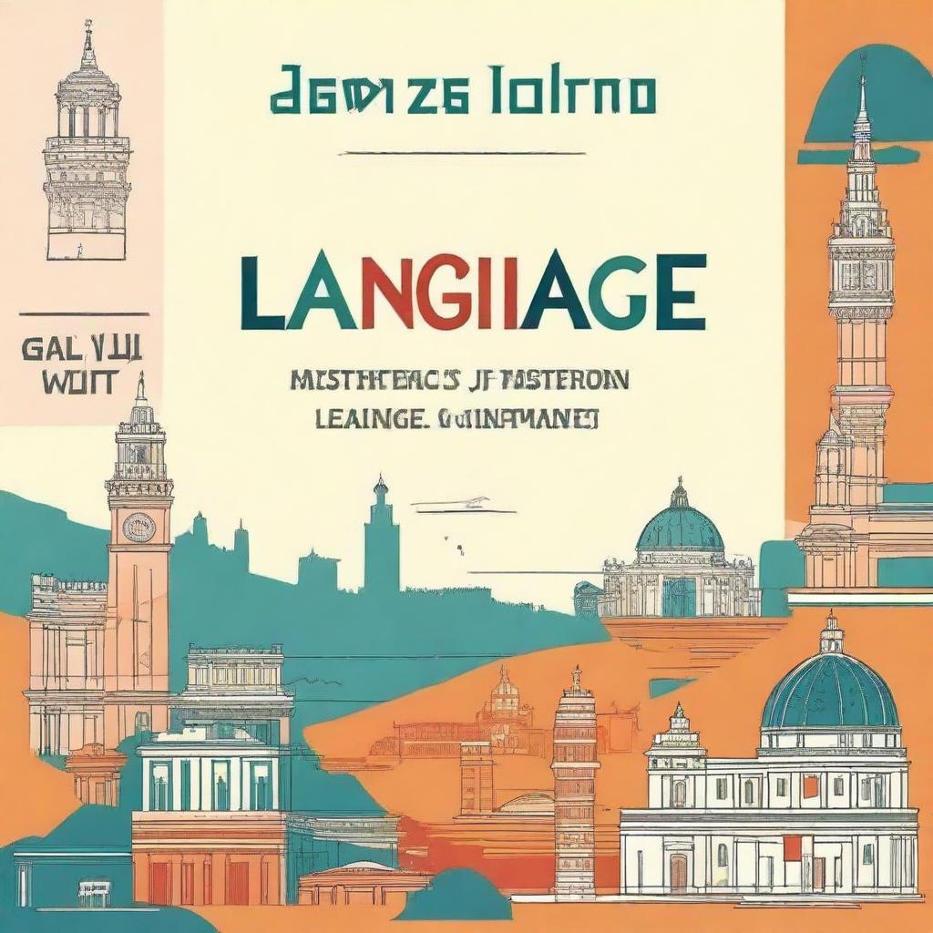 Design a book cover for the title 'Language Mastery on a Budget'