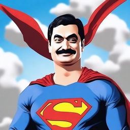 Create an image of Superman with the face of Gautam Adani