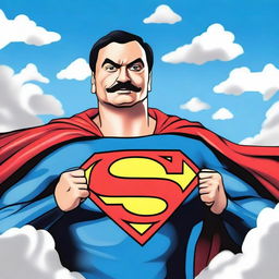 Create an image of Superman with the face of Gautam Adani