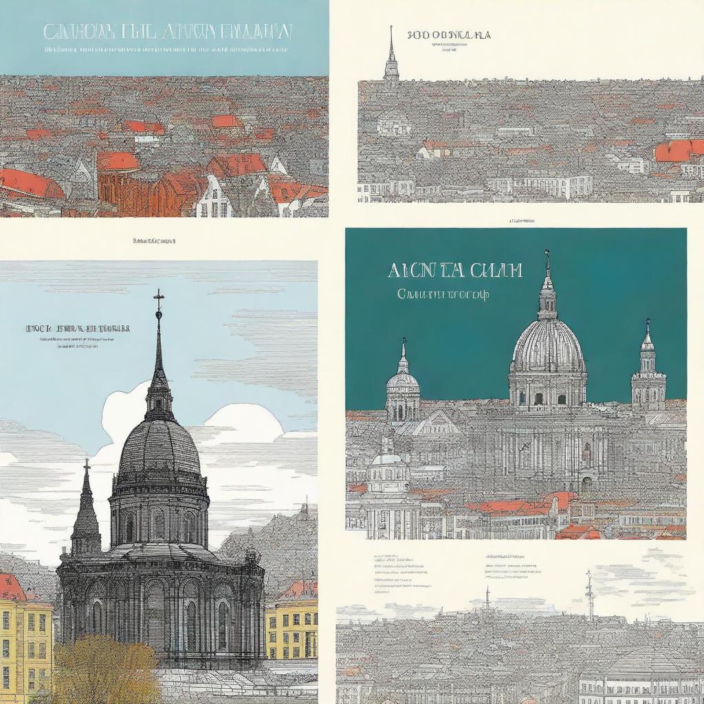 A captivating book cover featuring Trondheim Cathedral and Mole Antonelliana side by side