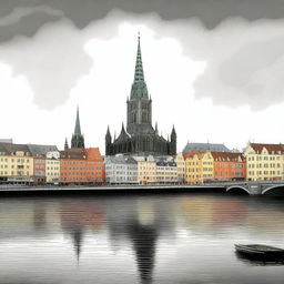 A captivating book cover featuring Trondheim Cathedral and Mole Antonelliana side by side