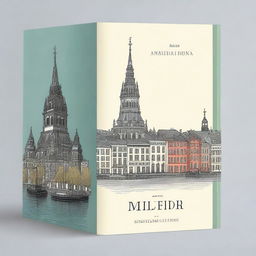 A captivating book cover featuring Trondheim Cathedral and Mole Antonelliana side by side